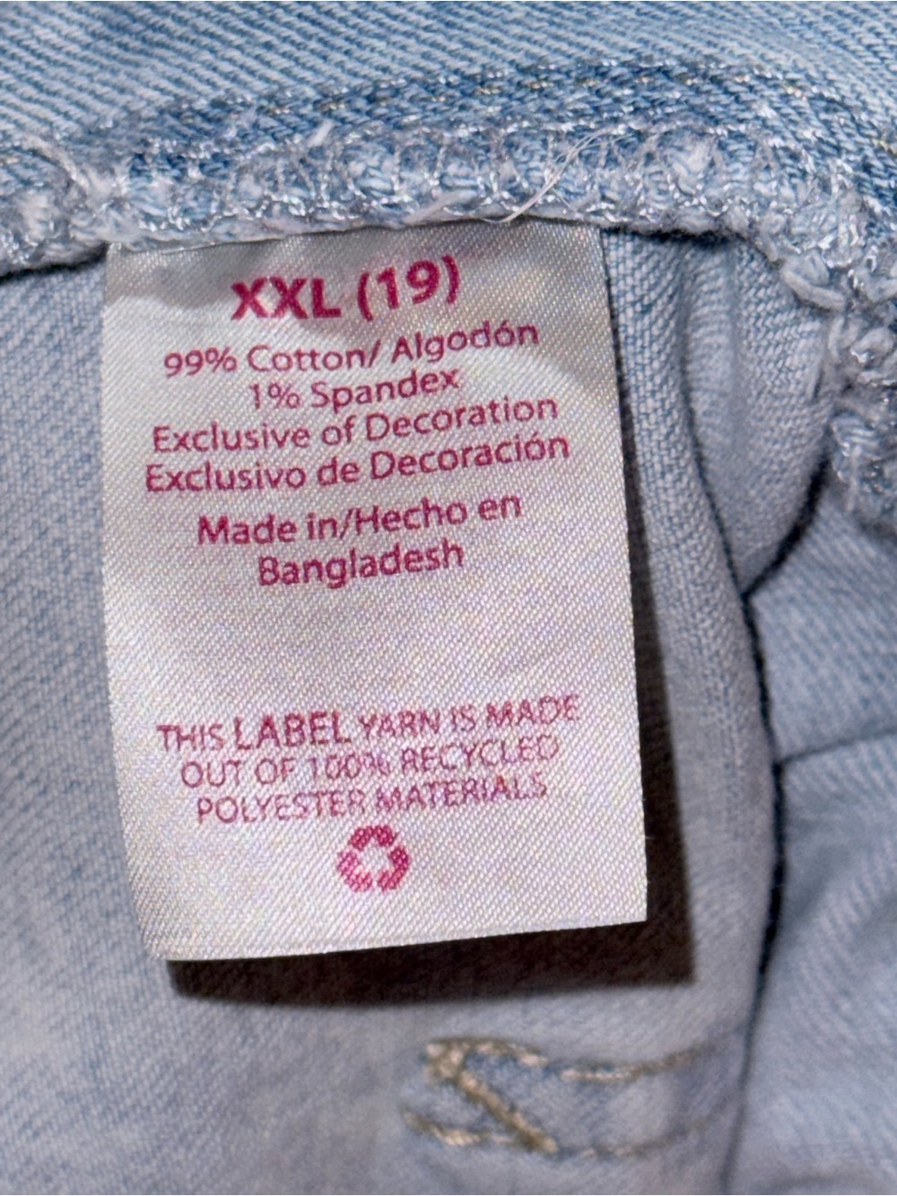 No Boundaries Distressed Light Wash Denim Short Overalls XXL 19 - Picture 3 of 4